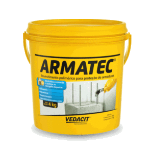 ARMATEC é um revestimento polimérico bicomponente de grande eficiência. Forma sobre a superfície do aço uma proteção anticorrosiva, devido a sua alcalinidade e baixa permeabilidade.