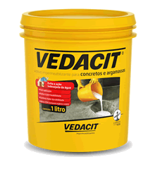 VEDACIT é um aditivo impermeabilizante para concretos e argamassas, que age por hidrofugação do sistema capilar e permite a respiração dos materiais, mantendo os ambientes salubres.